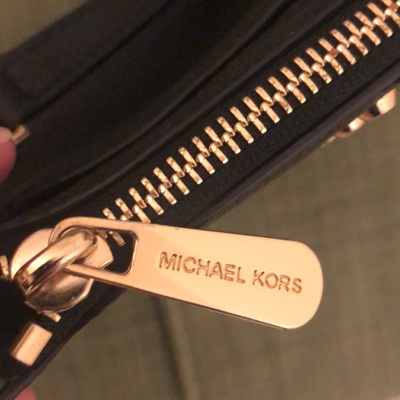 Auth. Michael Kors Studded Leather Crossbody - Picture 6 of 8